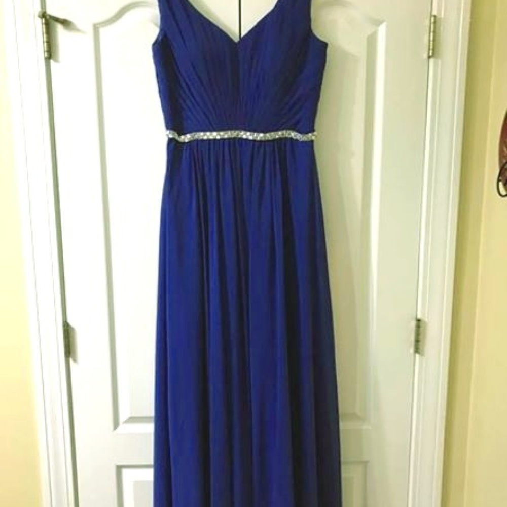 floor length chiffon overlay dress